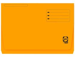 Subcarpeta Cartulina Gio Folio Pocket Naranja Con Bolsa y Solapa