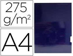 Subcarpeta cartulina gio plastificada presentacion 2 solapas din a4 azul 275g/m2