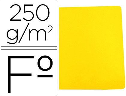 Subcarpeta cartulina gio simple intenso folio amarillo 250g/m2