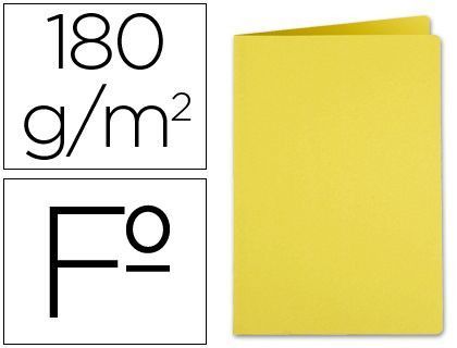 Subcarpeta Liderpapel Folio Amarillo Intenso 185G/M2