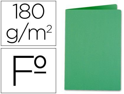Subcarpeta Liderpapel Folio Verde Intenso 185G/M2