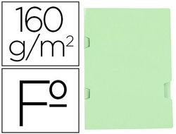 Subcarpeta liderpapel folio verde tres uñeros plastificada160g/m2