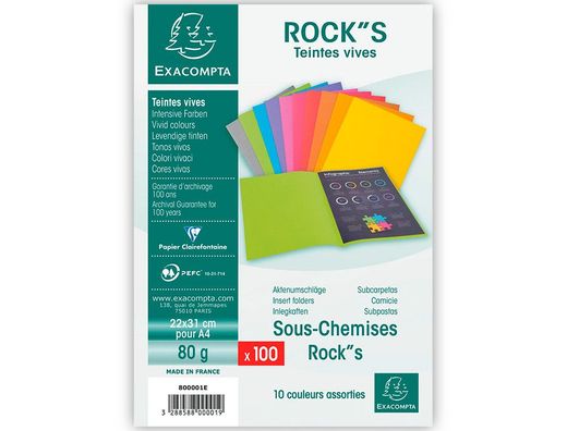 Subcarpeta Papel Exacompta Din A4 Colores Surtidos 80 Gr