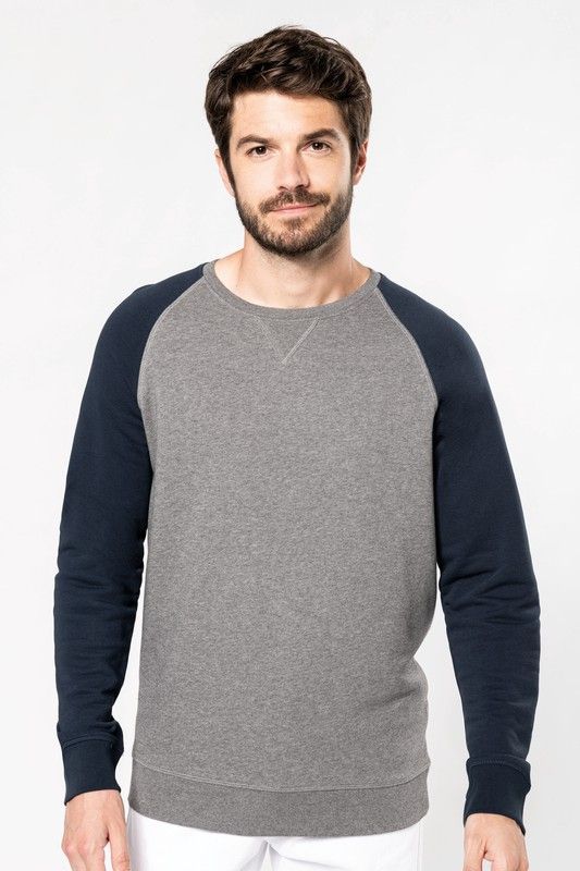 Sudadera Bi-color algodón orgánico para hombre