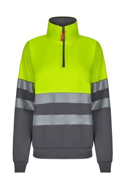 Sudadera bicolor media cremallera CS