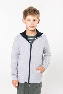 Sudadera capucha y cremallera niños