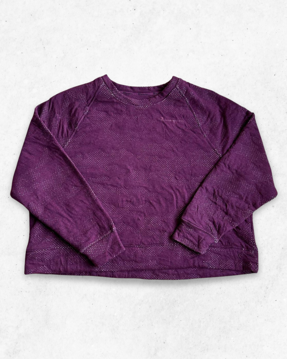 Sudadera Champion con relieve Mujer Burdeos XL