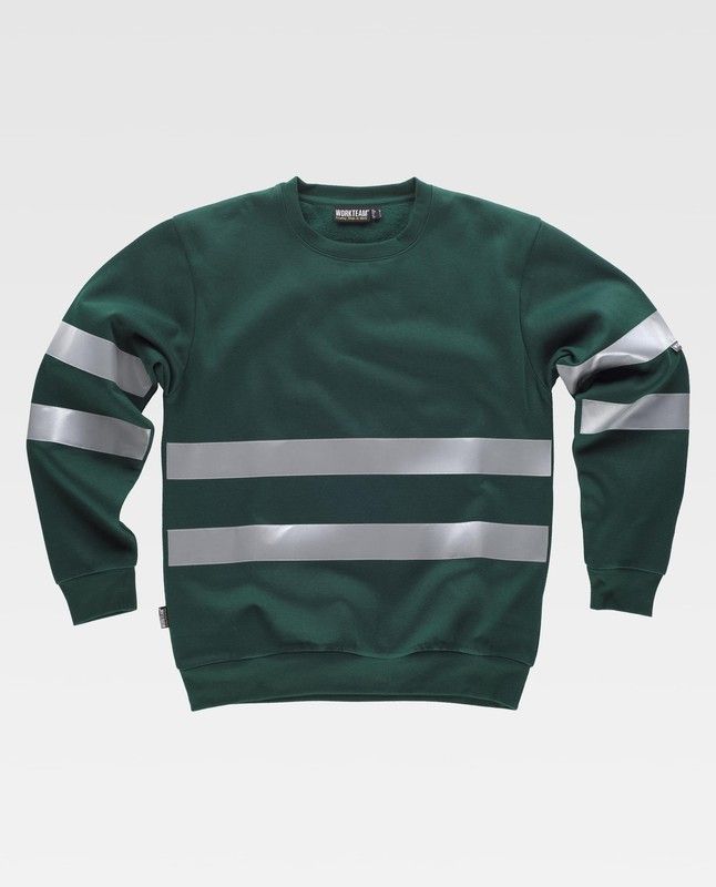 Sudadera clásica de cuello redondo Verde Oscuro