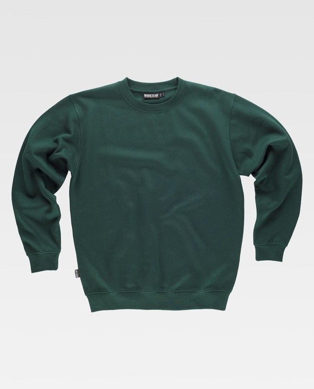 Sudadera clásica de cuello redondo Verde Oscuro