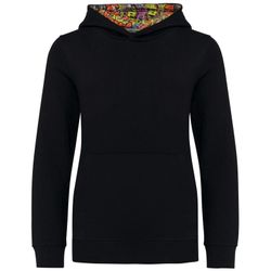 Sudadera con capucha de forro contrastado infantil