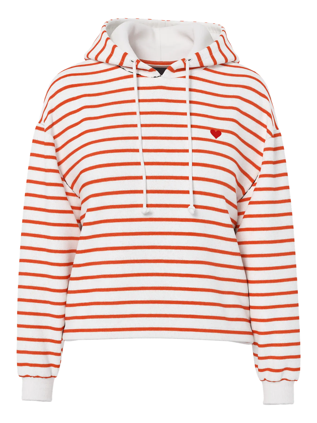 Sudadera con capucha de rayas horizontales Pieces Cloud Dancer