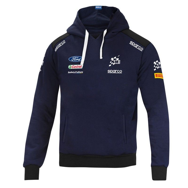 SUDADERA CON CAPUCHA OFICIAL SPARCO M-SPORT WRC