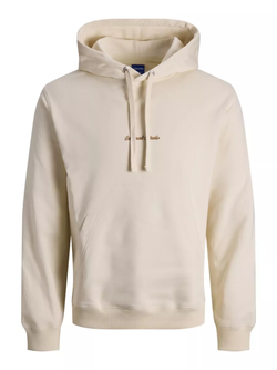 Sudadera con capucha y con pequeño bordado Originals Studio Jack & Jones Antique White