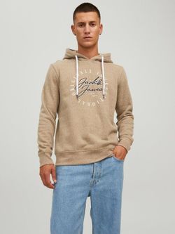 Sudadera con capucha y letras branding bordadas Jack & Jones Tigers Eye