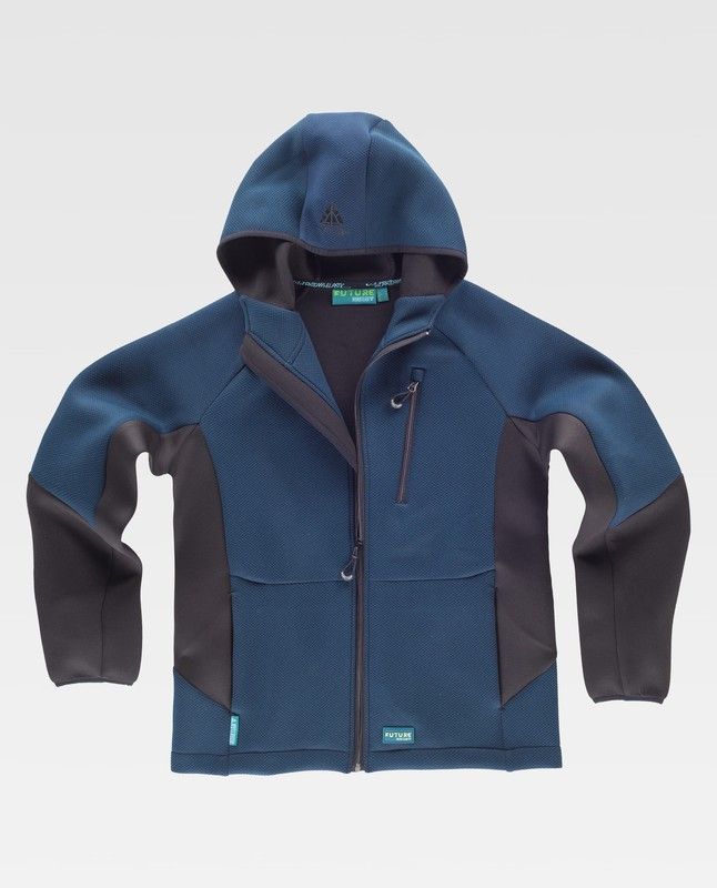 Sudadera con capucha y manga ranglan Azafata / Negro