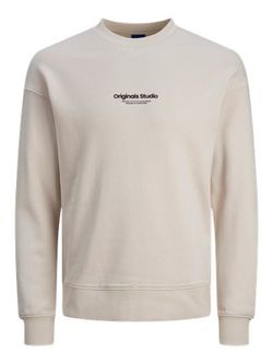 Sudadera de cuello redondo con detalle branding engomado Jack & Jones Moonbean