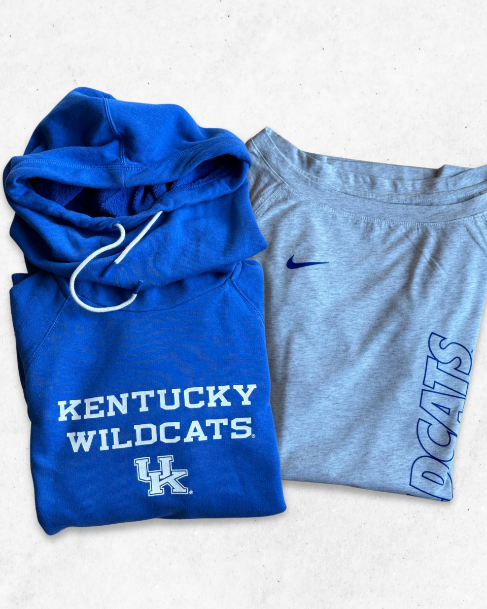 Sudadera y Camiseta Nike Kentucky Wildcats NFL Mujer Azul y Gris S