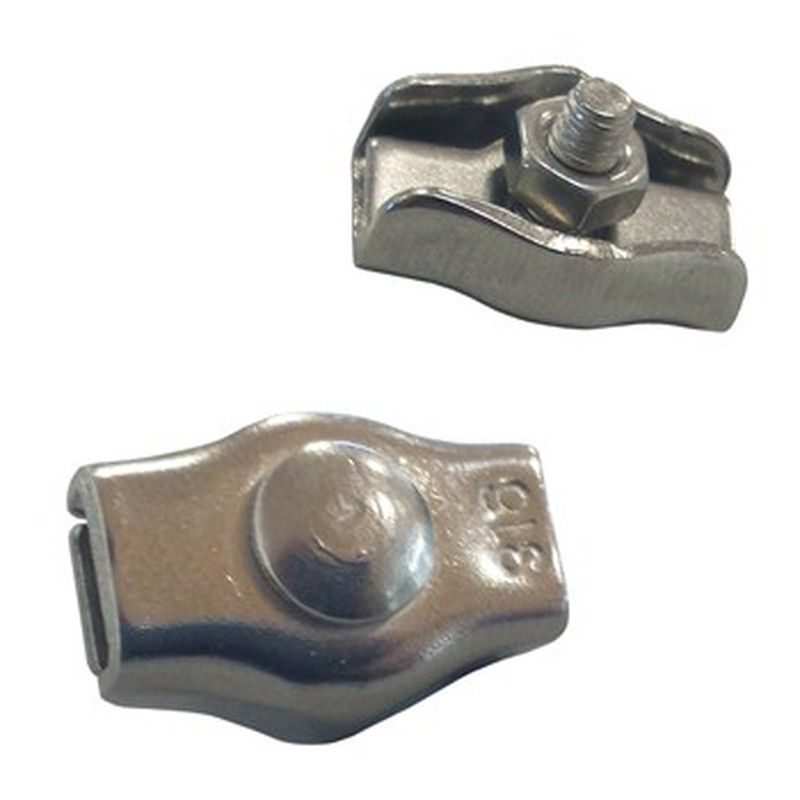 Sujetacables plano simple inoxidable