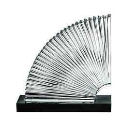 Sujetalibros de cristal transparente y negra, 6 x 21 x 22 cm | Library