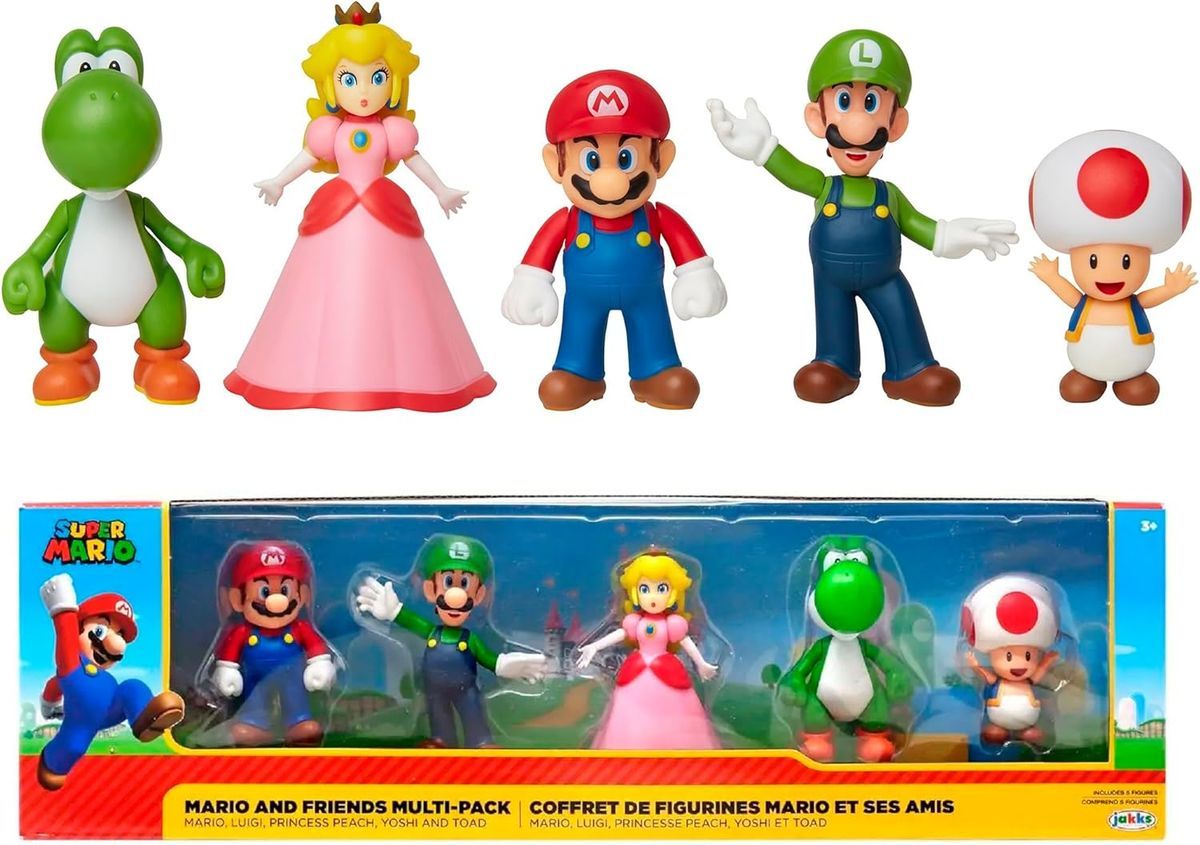Super Mario Pack 5 figuras Mario y Sus Amigos