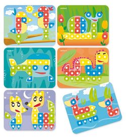 Superpegs: pack 6 láminas animales - Colores brillantes