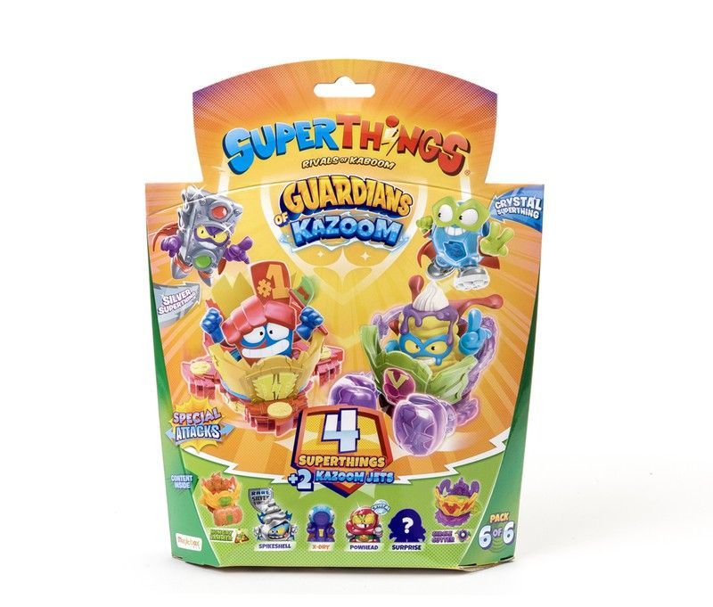 SUPERTHINGS Guardians of Kazoom - Pack 4 SuperThings & 2 Kazoom Jets