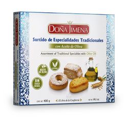 Surtido Especialidades Tradicionales Aceite de Oliva 400 grs Doña Jimena Especial Navidad