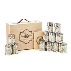 Surtido especies regalo con mortero de cerámica