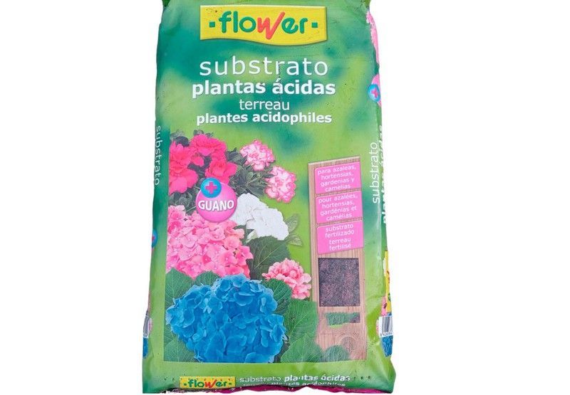 Sustrato para plantas ácidas: hortensias, camelias, azaleas, arándanos.