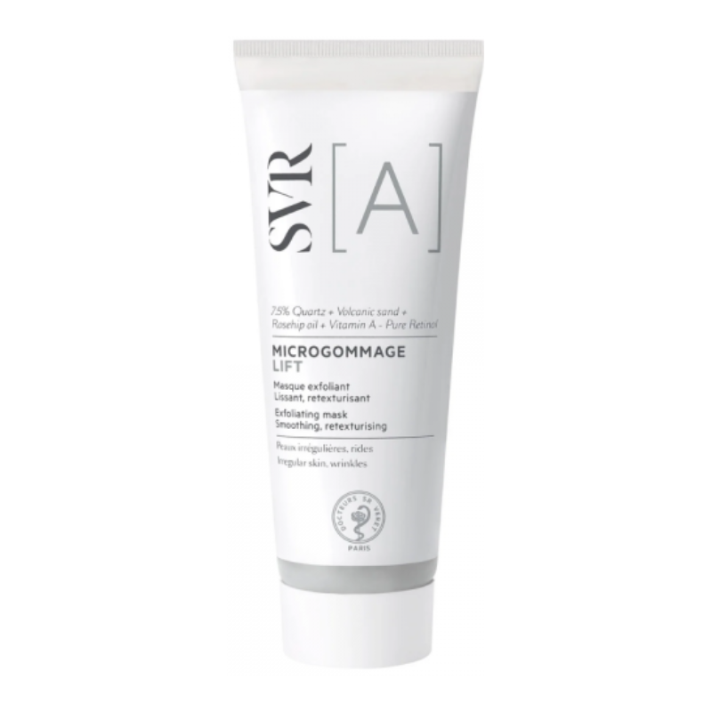 SVR Microgommage Lift [A] 75 ml – Mascarilla exfoliante con retinol y cuarzo