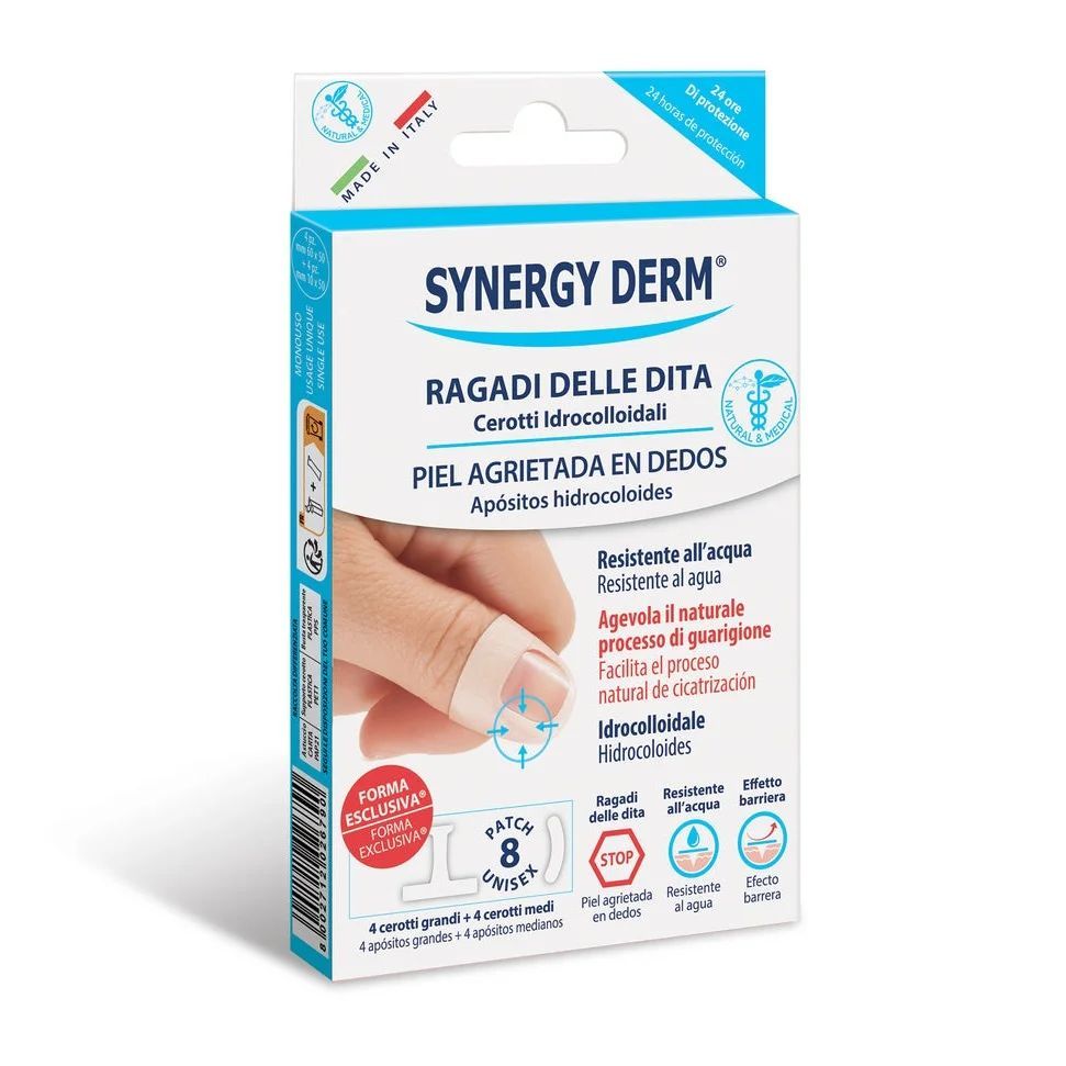 Synergy Derm Parches Hidrocoloides para Fisuras en Manos 8 Unidades