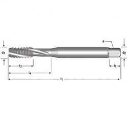 T205 - m  machos de máquina estrías helicoidales a 15°