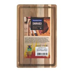 Tabla De Corte Rectangular En Madera Acabado Natural 33X22X1,8Cm Tramontina