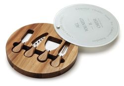 Tabla y Set De Cuchillos Para Queso diam 25 Cm Lacor