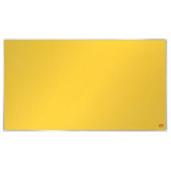 Tablero de anuncios panorámico Nobo Impression Pro en fieltro color amarillo. Cinco tamaños