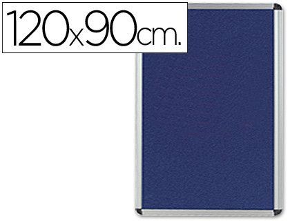 Tablero de anuncios q-connect mural grande fieltro azul 120x90 cm