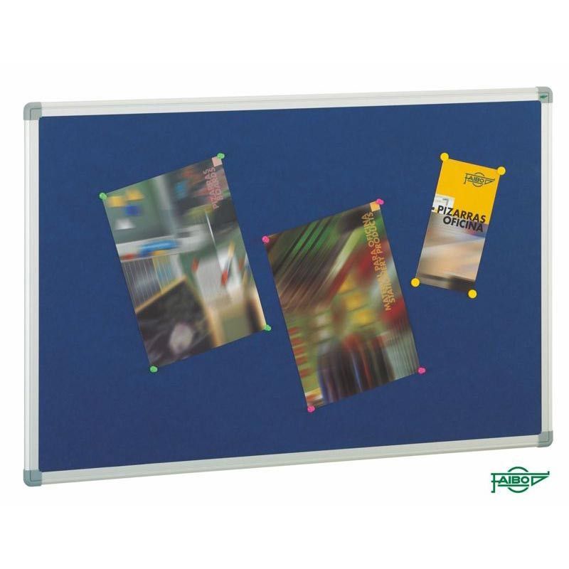 Tablero de corcho Faibo 60x90 cm Tapizado en Azul