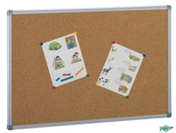 Tablero de corcho m/aluminio 50x100 cm.