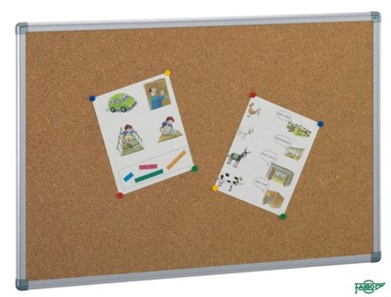 Tablero de corcho m/aluminio 60x90 cm.