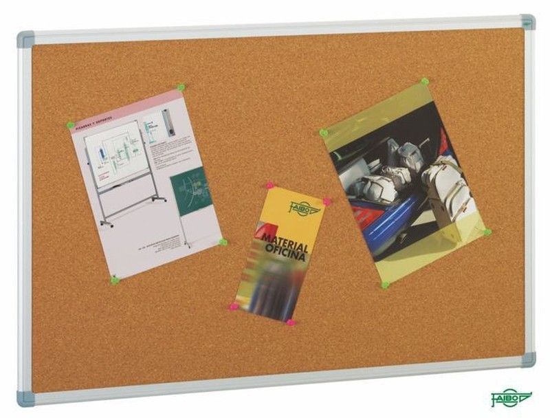 Tablero de corcho marco aluminio faibo 611
