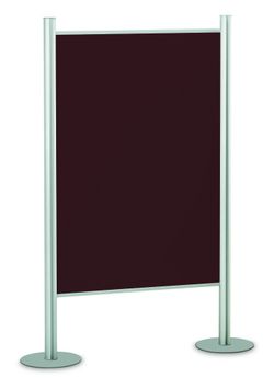 Tablero de corcho tapizado color burdeos 90x150 cm