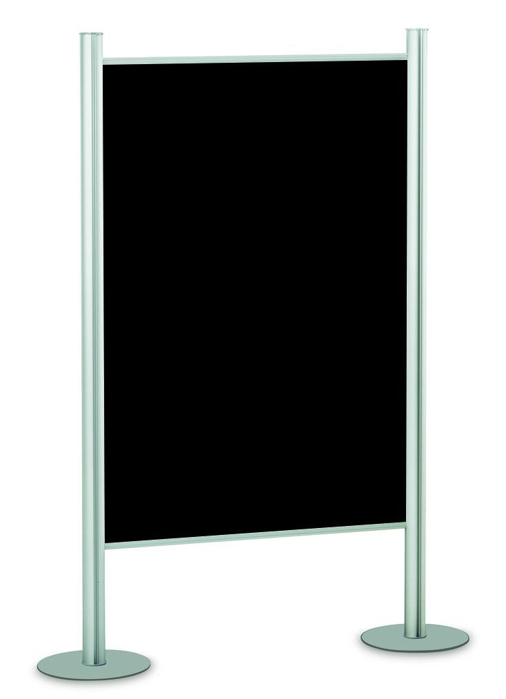 Tablero de corcho tapizado color negro 90x150 cm