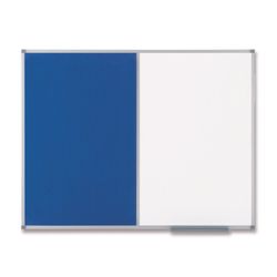 Tablero NOBO Classic combinado - Pizarra magnética + fieltro 1200x900 mm, azul