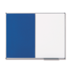 Tablero NOBO Classic combinado - Pizarra magnética + fieltro 900x600 mm, azul