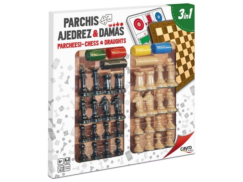 Tablero Parchis Ajedrez C/Acc. 40X40