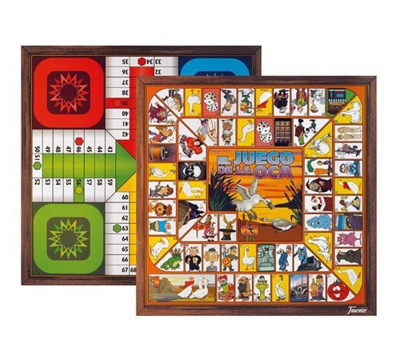 Tableros de madera parchís-oca fournier