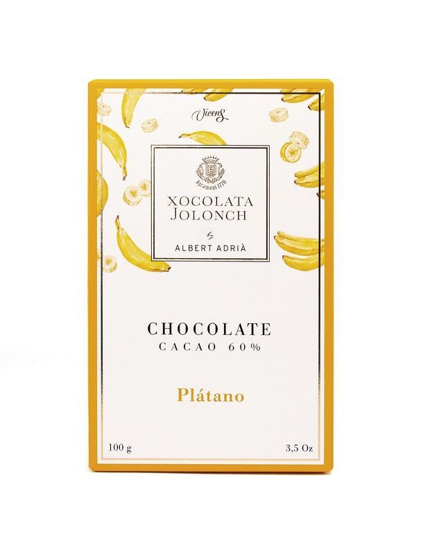 Tableta chocolate 60% cacao de plátano albert adrià jolonch 100 grs