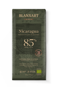 Tableta Chocolate 85% Nicaragua Ecológico 100 grs Blanxart