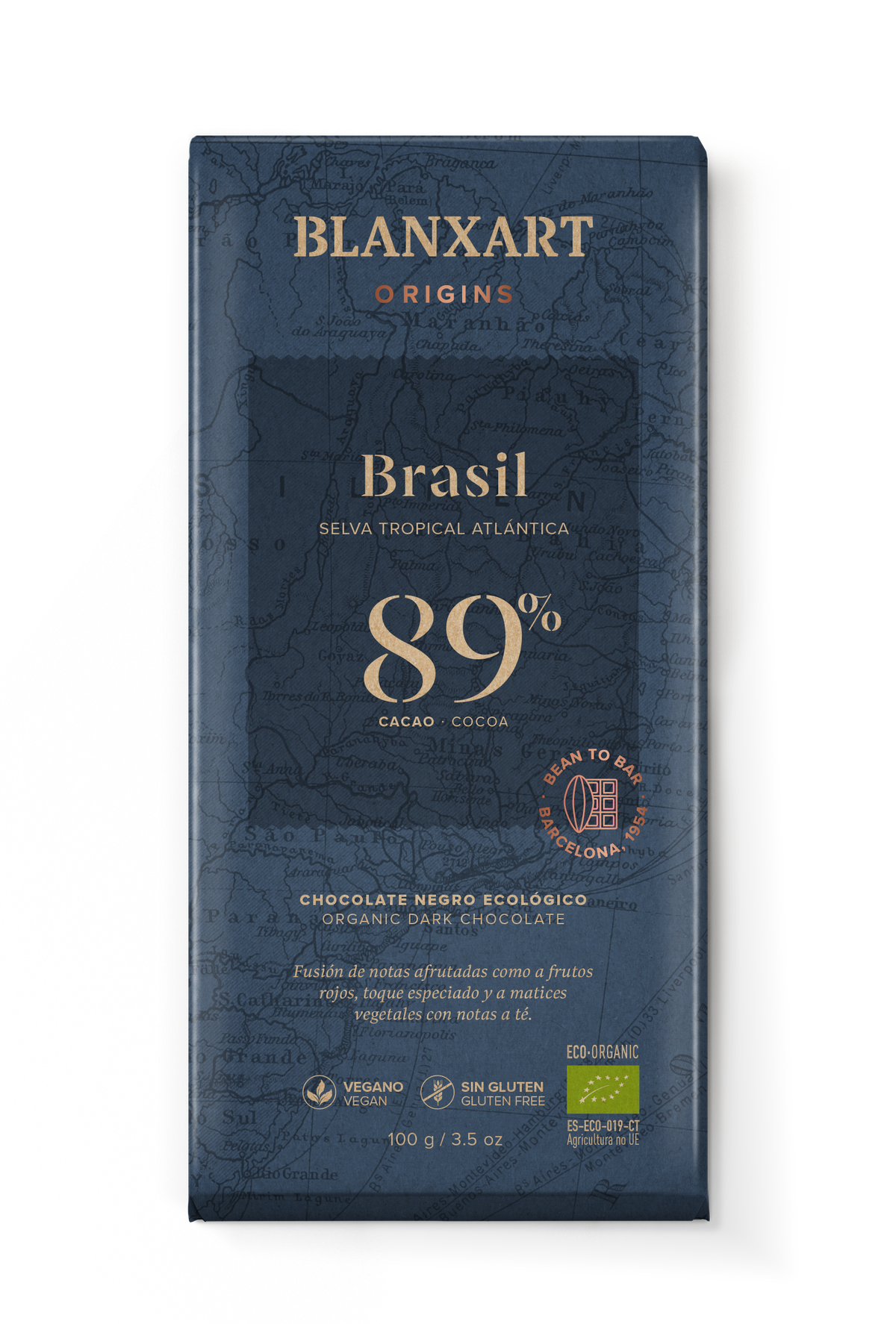 Tableta Chocolate 89% Brasil Ecológico 100 grs Blanxart