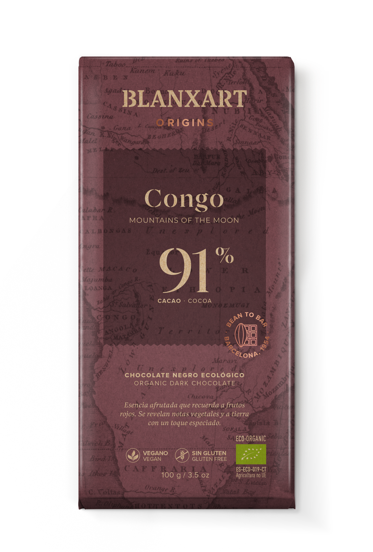 Tableta Chocolate 91% Congo Ecológico 100 grs Blanxart